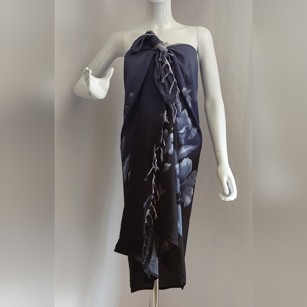 HIBISCUS COLLECTION Elegant Blue SARONG